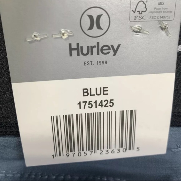 Hurley Tech Pants Men's 30X34 Blue Moisture Wicking Pockets Hidden Zip Pocket - Picture 3 of 16